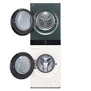 LG WashTower, pesumasin 12kg, kuivati 10kg | A-10%/A+++ | AIDD | TurboWash360 | Sügavus 66cm | Beež, roheline| Aur |WT1210EGF, WT1210EGF, thumbnail 2